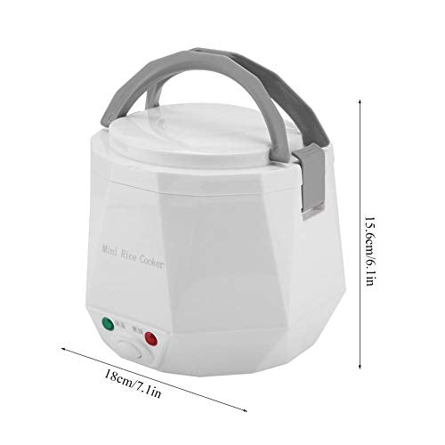  Mini Rice Cookers 24V 1.3 L Electric Rice-cooker Food Steamer For Truck Car Cooking For Soup Porridge Rice Noodles Portable 180W(white)