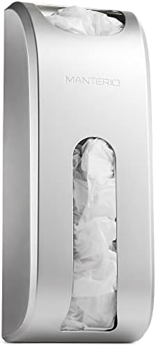  Manterio Wall Mount Plastic Bag Organizer | Durable Plastic Grocery Bag Saver | Smudge Proof, Fingerprint Resistant | White