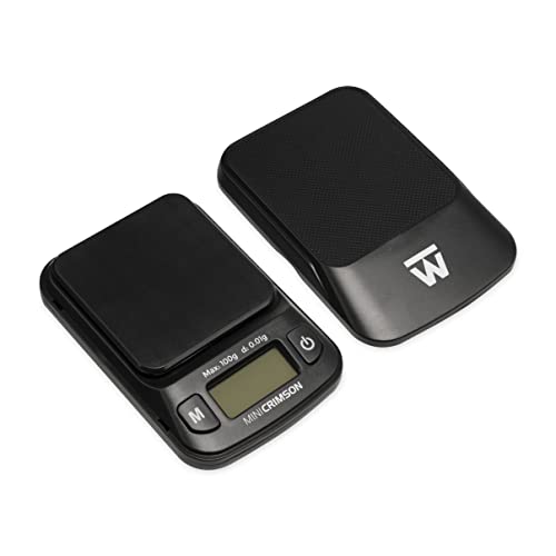  Mini Crimson Digital Scale - (100g X 0.01g Black/Purple) -Digital Kitchen Scale With Bowl - Digital Travel Scale - Portable Food Scale - Meal Prep Weight Scale - Digital Gram Scale