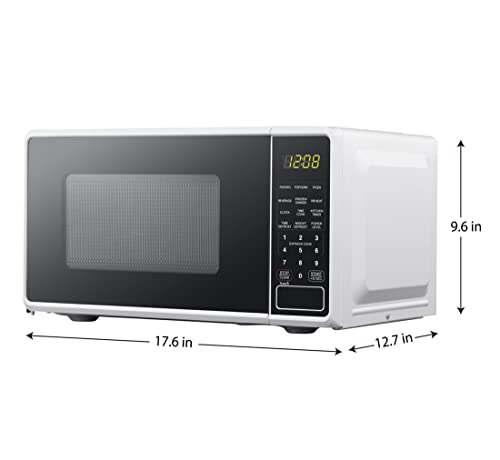  Icrowave Perfect For Home Kitchen Cooking Food Instant Hot - 0.7 Cubic Feet, 700W Power, LED Display (Color : White)