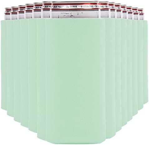  Slim Can Cooler Sleeves (14-Pack) Soft Insulated Slim Can Koolie For White Claw Seltzer & Slim Beer - HTV Blanks For Vinyl Projects - Skinny Can Koolies Bulk - Tall Can Koolie - Coolies For Slim Cans