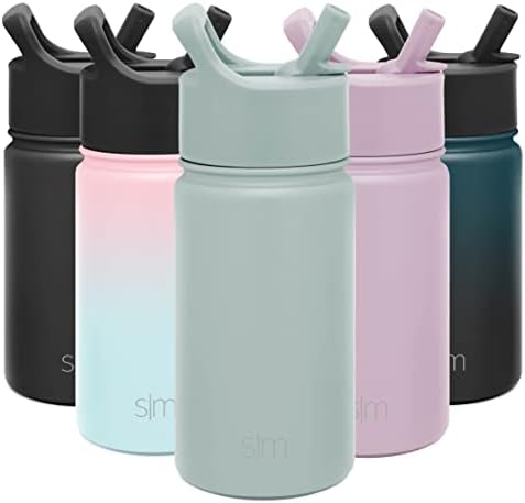  Water Bottle With Straw Lid Vacuum Insulated Stainless Steel Metal Thermos Bottles | Reusable Leak Proof BPA-Free Flask For Gym, Travel, Sports | Summit Collection | 32oz, Light Pink