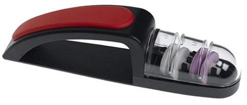 Global MinoSharp Ceramic Wheel Water Sharpener Plus, Black/Red