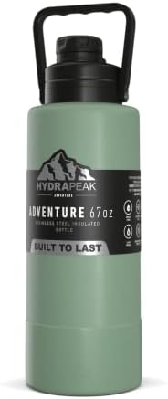  Adventure 67oz Insulated Water Bottle With Handle, Large Stainless Steel Thermos With Matching Rubber Boot, Double Wall Insulation Keeps Drinks Cold For 60 Hrs And Hot For 30 Hrs (Navy)