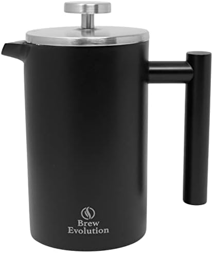  20 Oz Stainless Steel French Press Coffee Maker | Double Walled Insulated Coffee & Tea Brewer Pot & Maker | Keeps Brewed Coffee Or Tea Hot | 600 Ml, Hawaiian Blue