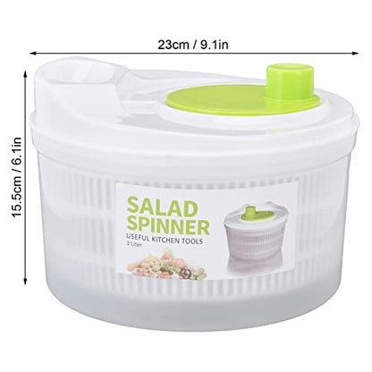  Salad Drainer,3l Vegetable Dryer With Bowl And Colander Easy To Use Pro For Washing Cleaning Drying Fruit Vegetable