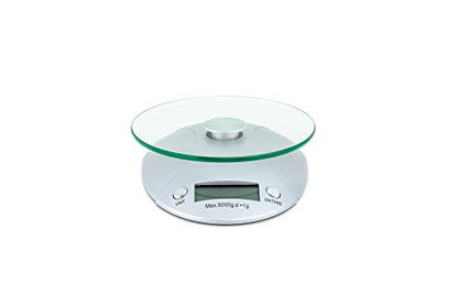  Digital Kitchen Scale With Removable Glass Tray, 7.25 X 6 X 1.5 Inches, Multicolored