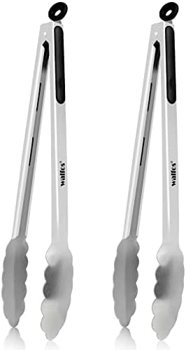  17 Inch Extra Long Grill Tongs, Ultimate Stainless Steel BBQ Tongs For Grilling, Cooking, BBQ/Barbecue, Buffet And Turning Food