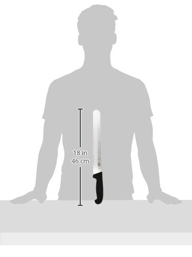 Victorinox -Swiss-Army- 47645 Cutlery Fibrox Pro Slicing Knife, Granton Blade, Black, 12-Inch
