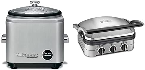 Cuisinart CRC-400 4 Cup Rice Cooker, Stainless Steel Exterior