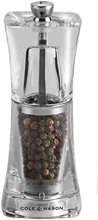 Cole & Mason 5011268900211 "Crystal Salt Mill, 125mm, Transparent