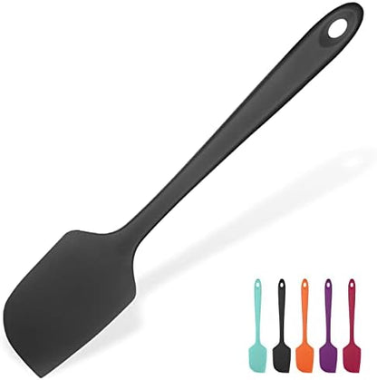  Heat Resistant Silicone Large Spatula: U-Taste 600ºF High Heat Flexible 11.38in Silicon Mixing Stirring Cooking Scraping Baking Bowl Scraper Seamless Spreader For Kitchen Nonstick Cookware (Aqua Sky)