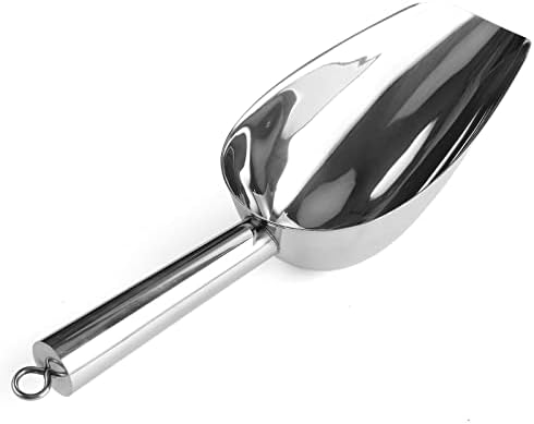  Stainless Steel Ice Scooper, Small Metal Food Candy Scoop For Kitchen Bar Party Wedding, Thickened Material, Dishwasher Safe. (8 OZ)
