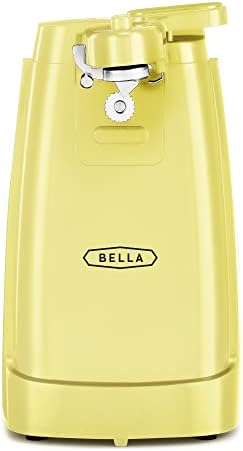Bella Electric Can Opener, Automatic Can Opener, Knife Sharpener And Bottle Opener, Easy Safe Removable Cutting Lever, Cord Storage, Easy Clean-Up, Black
