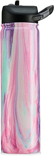  27oz Insulated Water Bottle Thermos, Premium Triple Layer Vacuum Stainless Steel, BPA Free Wide Mouth Lid With Carabiner Clip