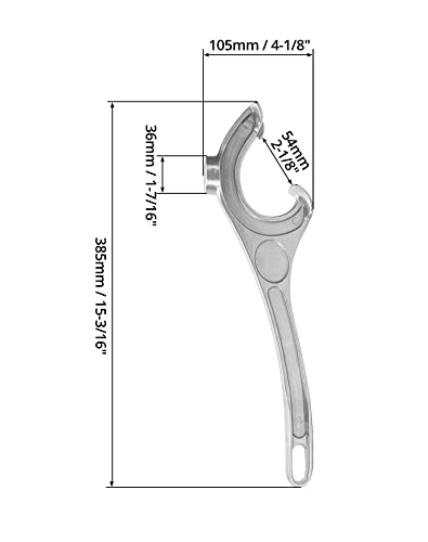  Aluminum Bucket Opener, 14" Long Barrel Pail Opener Bucket Lid Remover Tool, Silver, 1 Pack