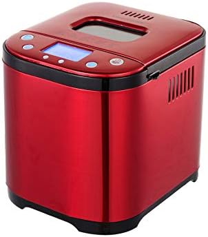  FRIGIDAIRE Bread Maker Machine With Nonstick Bowl, Bread Hook, Measuring Cup & Spoon. 15-in-1, Gluten-Free Bread, Cake& Yogurt, 3 Crust Colour Options And More. 3 Loaf Sizes. 2LB XL- Stainless Steel