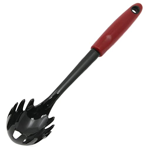  Select Nylon Cooking And Serving Spaghetti Or Pasta Fork, 12.5 Inch, Red