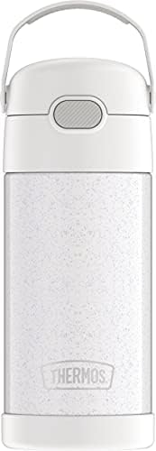 Thermos FUNTAINER 12 Ounce Stainless Steel Vacuum Insulated Kids Straw Bottle, Space