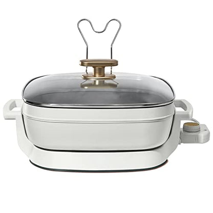  Electric Skillet, The 5-in-1 Expandable Skillet Sautes, Steams, Simmers, Slow Cooks, White