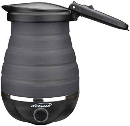  Appliances KT-1508BK .85-Quart Dual-Voltage Collapsible-Travel Kettle (Black), 0.85Q