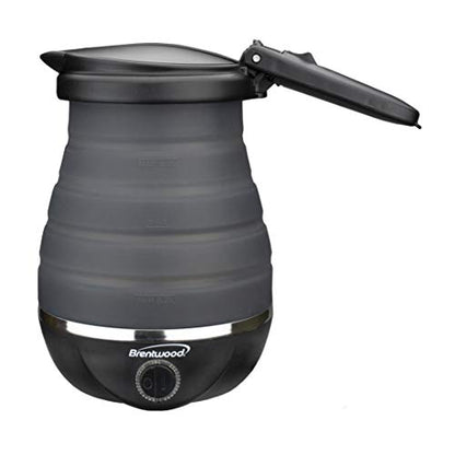  Appliances KT-1508BK .85-Quart Dual-Voltage Collapsible-Travel Kettle (Black), 0.85Q