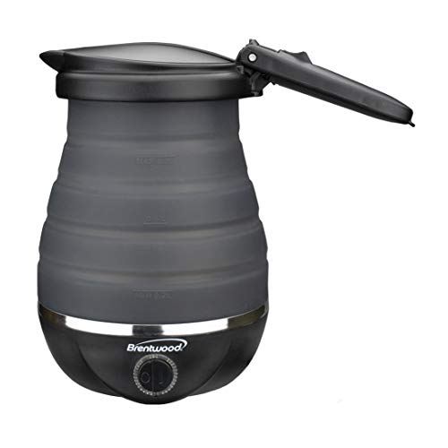  Appliances KT-1508BK .85-Quart Dual-Voltage Collapsible-Travel Kettle (Black), 0.85Q