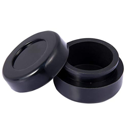  5ML Non-Stick Silicone Wax Containers 50pcs Multi Use Storage Jars Oil Concentrate (Black)