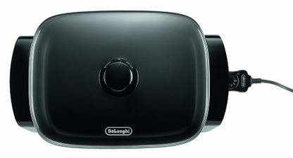  De'Longhi Electric Skillet With Tempered Glass Lid, 16" X 12", Black