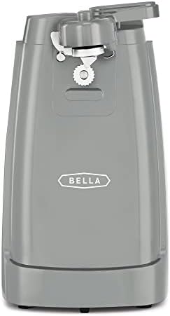 Bella Electric Can Opener, Automatic Can Opener, Knife Sharpener And Bottle Opener, Easy Safe Removable Cutting Lever, Cord Storage, Easy Clean-Up, Black