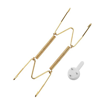  Lodokdre 20 Pieces 6 Inch Invisible Plate Hangers Wall Plate Hangers Brass Wire Plate Holders With 20 Pieces Wall Hooks