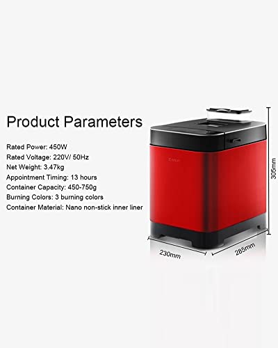 DUNOG Compact Digital Automatic Bread Making Machine Multifunction Cake Toast Baking Maker With Nut Dispenser And 18 Programs 13 Hours Delay Timer