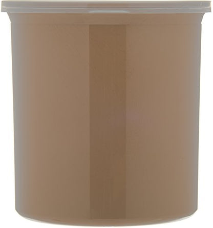 Round Storage Container With Lid, 1.2 Quart Crock, Beige