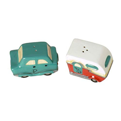  Road Trip Car And RV Camper Ceramic Salt & Pepper Set