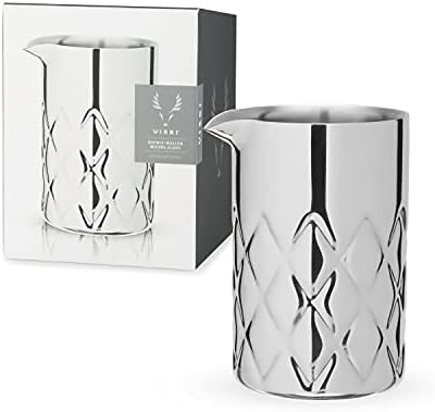  Cocktail Mixing Glass 23 Oz. Crystal Pitcher Pedestal Design Bartending Glasses - Barware Essentials