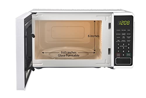  Icrowave Perfect For Home Kitchen Cooking Food Instant Hot - 0.7 Cubic Feet, 700W Power, LED Display (Color : White)
