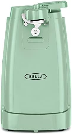 Bella Electric Can Opener, Automatic Can Opener, Knife Sharpener And Bottle Opener, Easy Safe Removable Cutting Lever, Cord Storage, Easy Clean-Up, Black