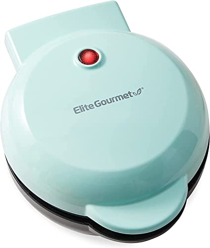  WM013M# Electric Nonstick Mini Waffle Maker, 1-Inch Thick Waffles, Compact Design, Hash Browns, Keto, Snacks, Sandwich, Eggs, Easy To Clean, Mint