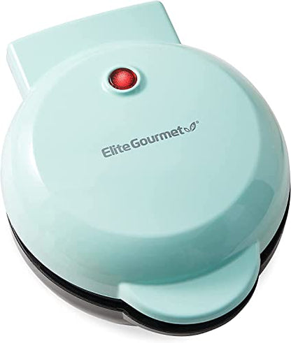  WM013M# Electric Nonstick Mini Waffle Maker, 1-Inch Thick Waffles, Compact Design, Hash Browns, Keto, Snacks, Sandwich, Eggs, Easy To Clean, Mint