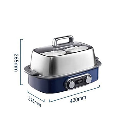  Large Soup Pot Electric Steamer Household Stainless Steel Pot Small Steam Pot Quick Automatic Power-Off Steaming Cage