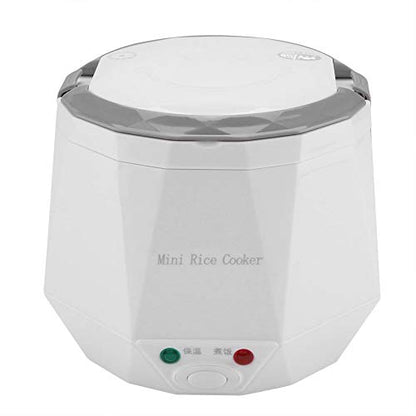  Mini Rice Cookers 24V 1.3 L Electric Rice-cooker Food Steamer For Truck Car Cooking For Soup Porridge Rice Noodles Portable 180W(white)