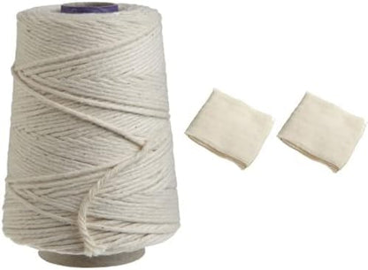  Regency Wraps Natural Ultra Fine Cheesecloth 100% Cotton, 2pack, 18 Sq. Ft & Natural Cooking Twine 1/2 Cone 100% Cotton 500ft, 1-Pack, Ivory