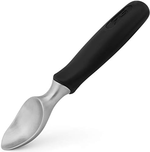  Ice Cream Scoop With Chisel-Shaped Tip, Non-Slip Easy To Grip Handle, Solid Stainless Steel For Hard Or Soft Ice Cream - Dishwasher Safe. (Blue)