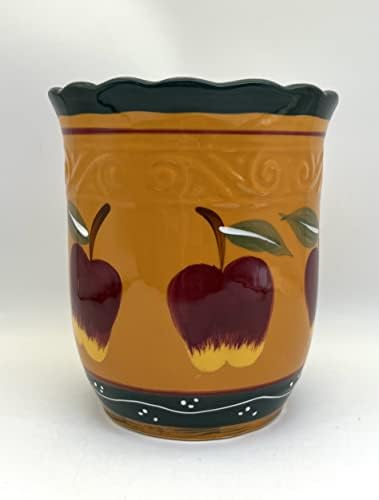  Tuscany Colorful Rainbow, Hand Painted Ceramic Utensil Jar, 81739