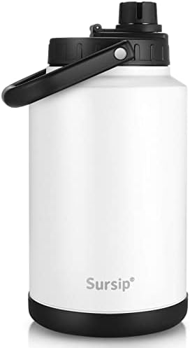  64 Oz Vacuum Insulated Water Jug,Half Gallon Stainless Steel Double Walled Water Bottle,18/8 Food-Grade Insulated Water Bottle ,Travel Drinking Water Flask-Cotton Candy
