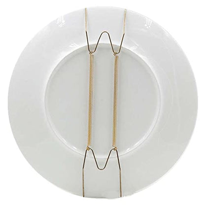 Wall Dish Spring Holder Dismountable Securing Clip Fixed Home Decor Wall Display Golden Dish Decoration Crafts 6/7/8/10/12/14/16 Inch(10 Inch)