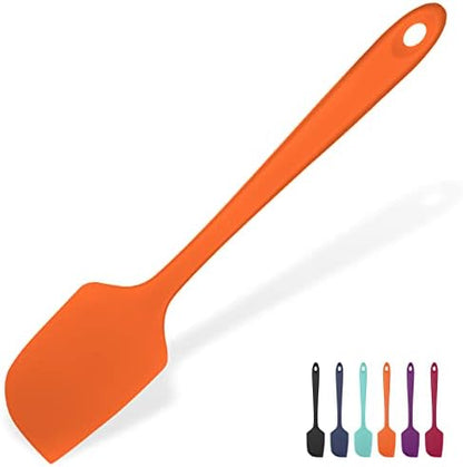  Heat Resistant Silicone Large Spatula: U-Taste 600ºF High Heat Flexible 11.38in Silicon Mixing Stirring Cooking Scraping Baking Bowl Scraper Seamless Spreader For Kitchen Nonstick Cookware (Aqua Sky)
