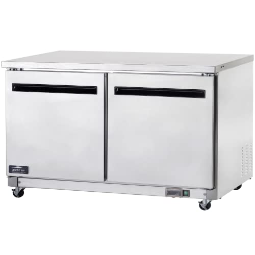  UC60F 60-Inch Two-Door Undercounter Work Top Freezer, Stainless Steel, 1/2-HP, 115v
