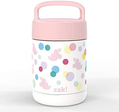  Kids' Vacuum Insulated Stainless Steel Food Jar With Carry Handle, Thermal Container For Travel Meals And Lunch On The Go, 12 Oz, Lilo And Stitch