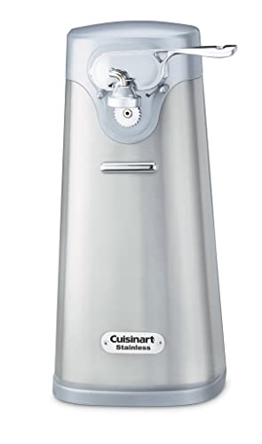  SCO-60 Deluxe Electric Can Opener, Stainless Steel & 4 Slice Toaster By Cuisinart, Compact Toaster For Toast, Bagels, Defrost, Reheat & More, Stainless Steel/Black, CPT-340P1